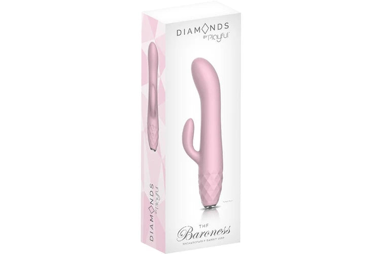 Playful Diamonds The Baroness - Rechargeable Rabbit Vibe Pink  - Club X
