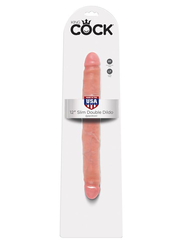 King Cock 12'' Slim Double Dildo Pipedreams