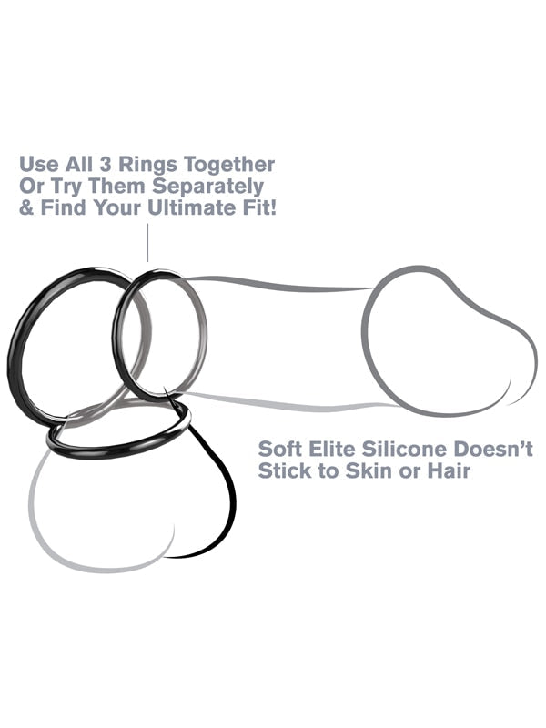 Fantasy C-Ringz Silicone 3-Ring Stamina Set Pipedreams