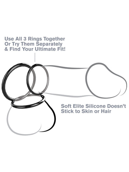 Fantasy C-Ringz Silicone 3-Ring Stamina Set Pipedreams