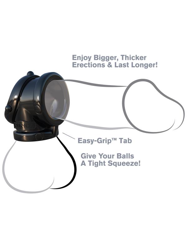 Fantasy C-ringz Rock Hard Cock Pipe - Black Cock & Ball Rings Pipedreams