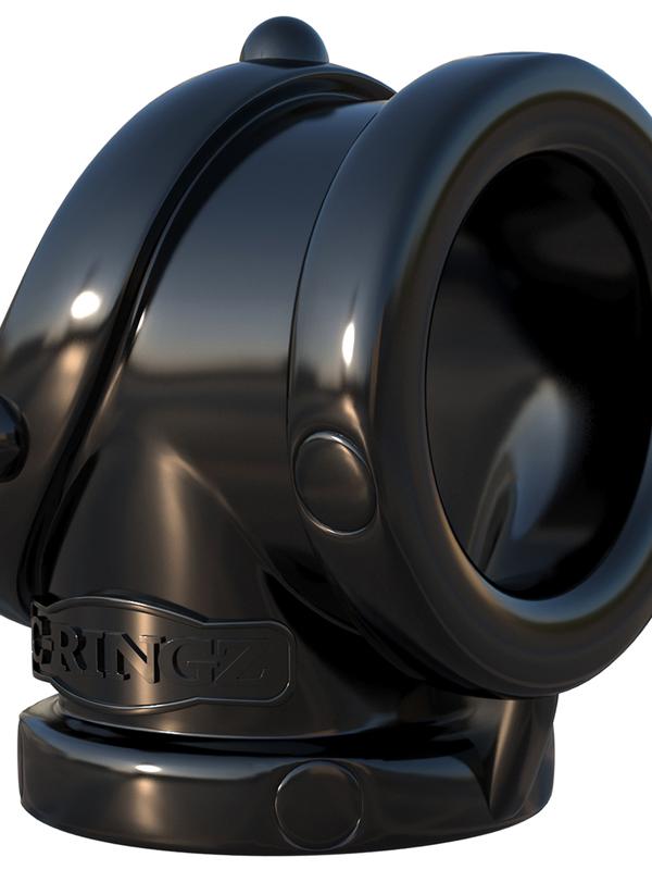 Fantasy C-ringz Rock Hard Cock Pipe - Black Cock & Ball Rings Pipedreams