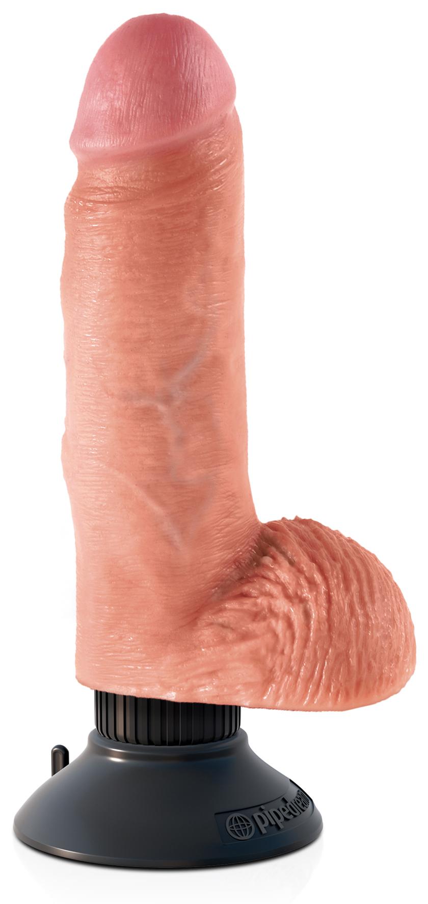 King Cock 7'' Vibrating Cock with Balls Pipedreams