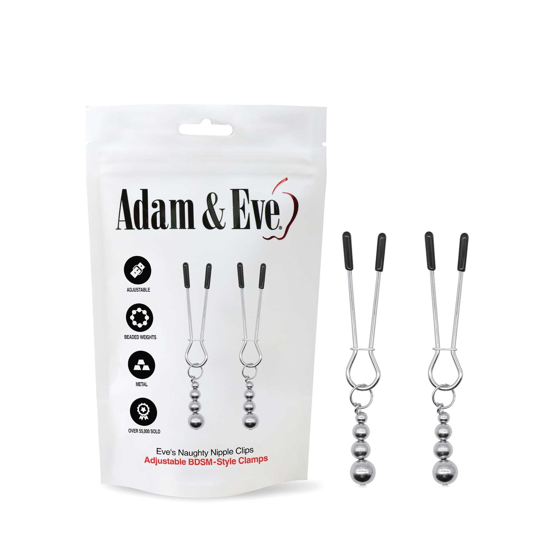 Adam & Eve Eve's Naughty Nipple Clips - Set of 2 Adam & Eve