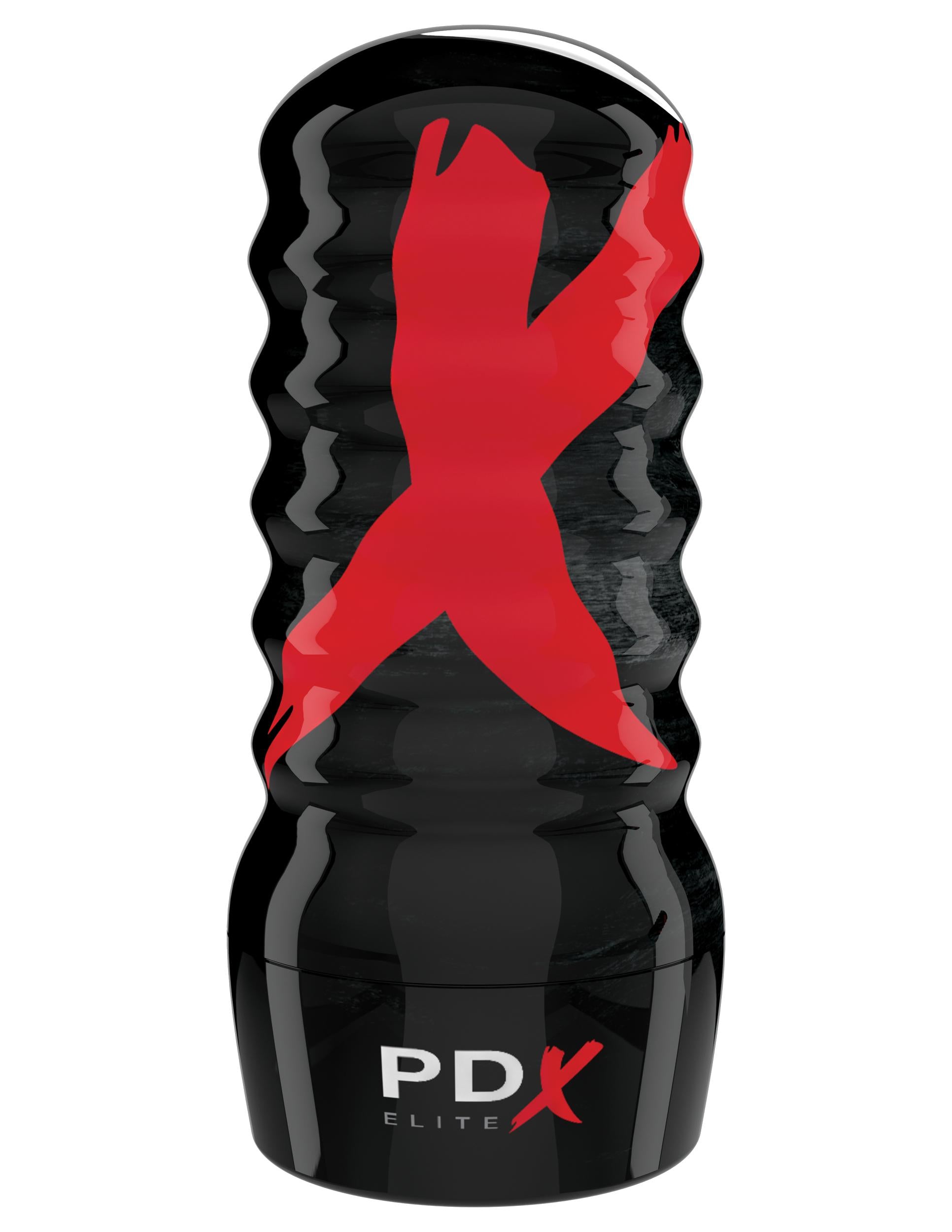 PDX Elite Air-Tight Pussy Stroker - Black/Flesh Pussy Stroker Pipedreams