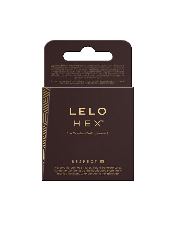 Hex Condoms Respect XL 3 Pack Lelo