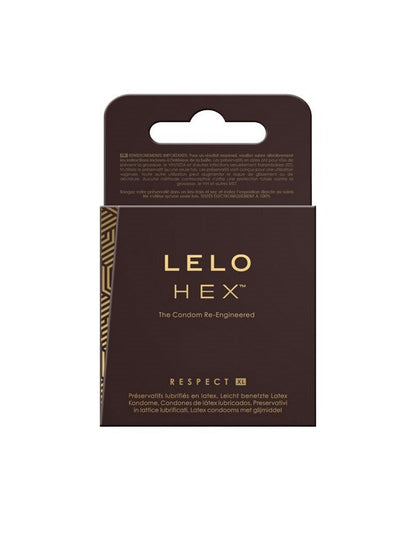 Hex Condoms Respect XL 3 Pack Lelo