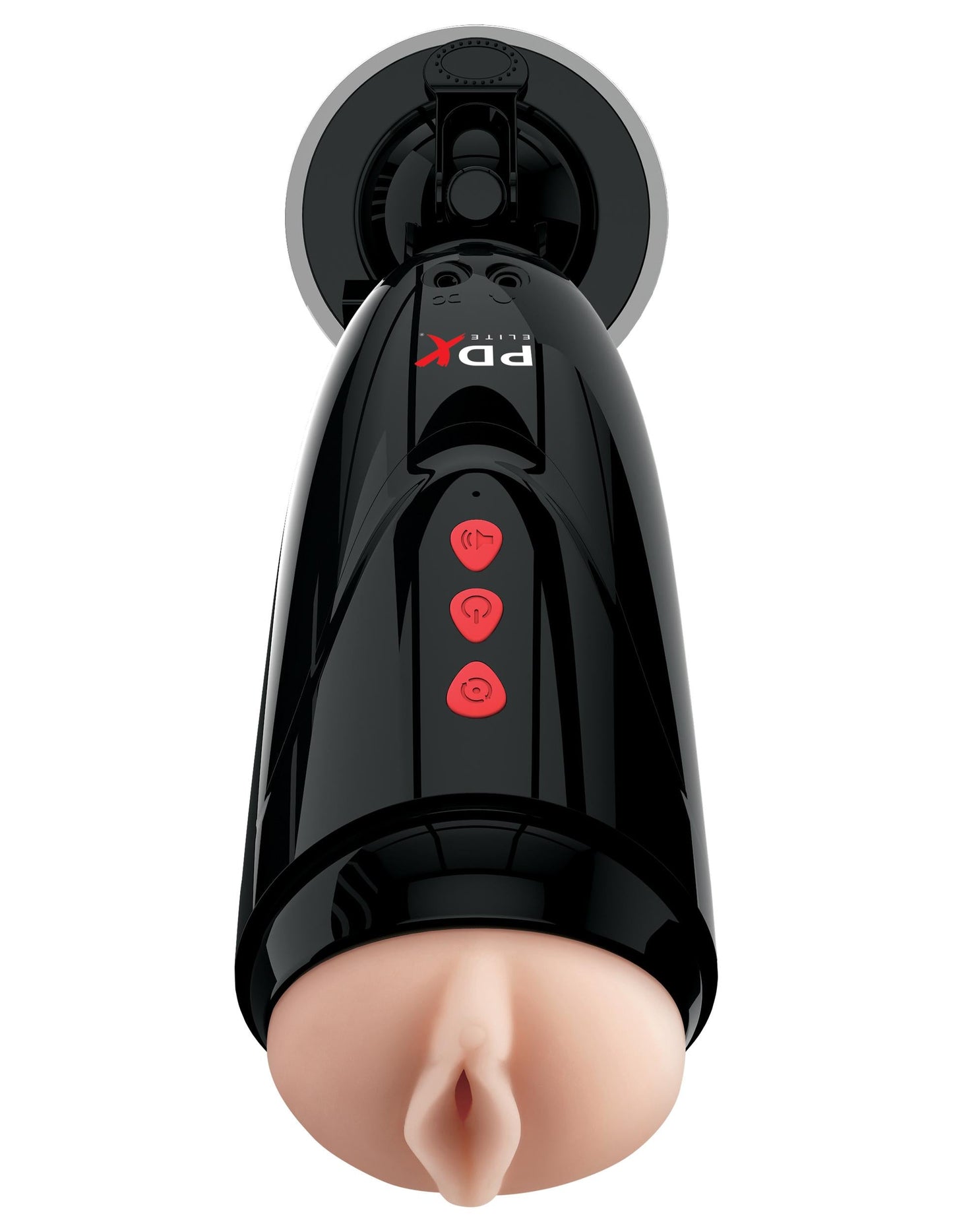 Pipedream Extreme Toyz Elite Dirty Talk Starter Stroker - Flesh Vibrating Vagina Masturbator with Suction Cup & Sound Effects Pipedreams