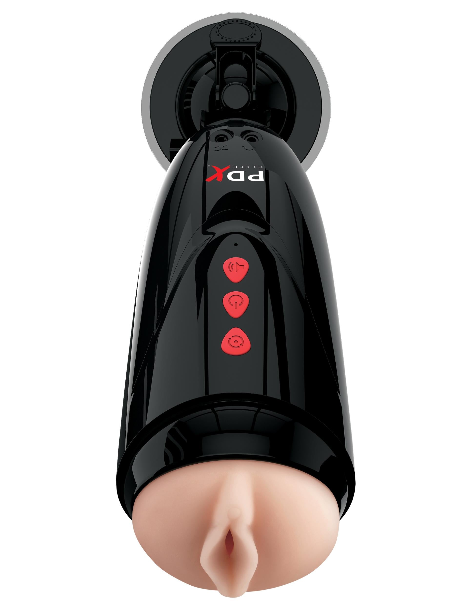 Pipedream Extreme Toyz Elite Dirty Talk Starter Stroker - Flesh Vibrating Vagina Masturbator with Suction Cup & Sound Effects Pipedreams