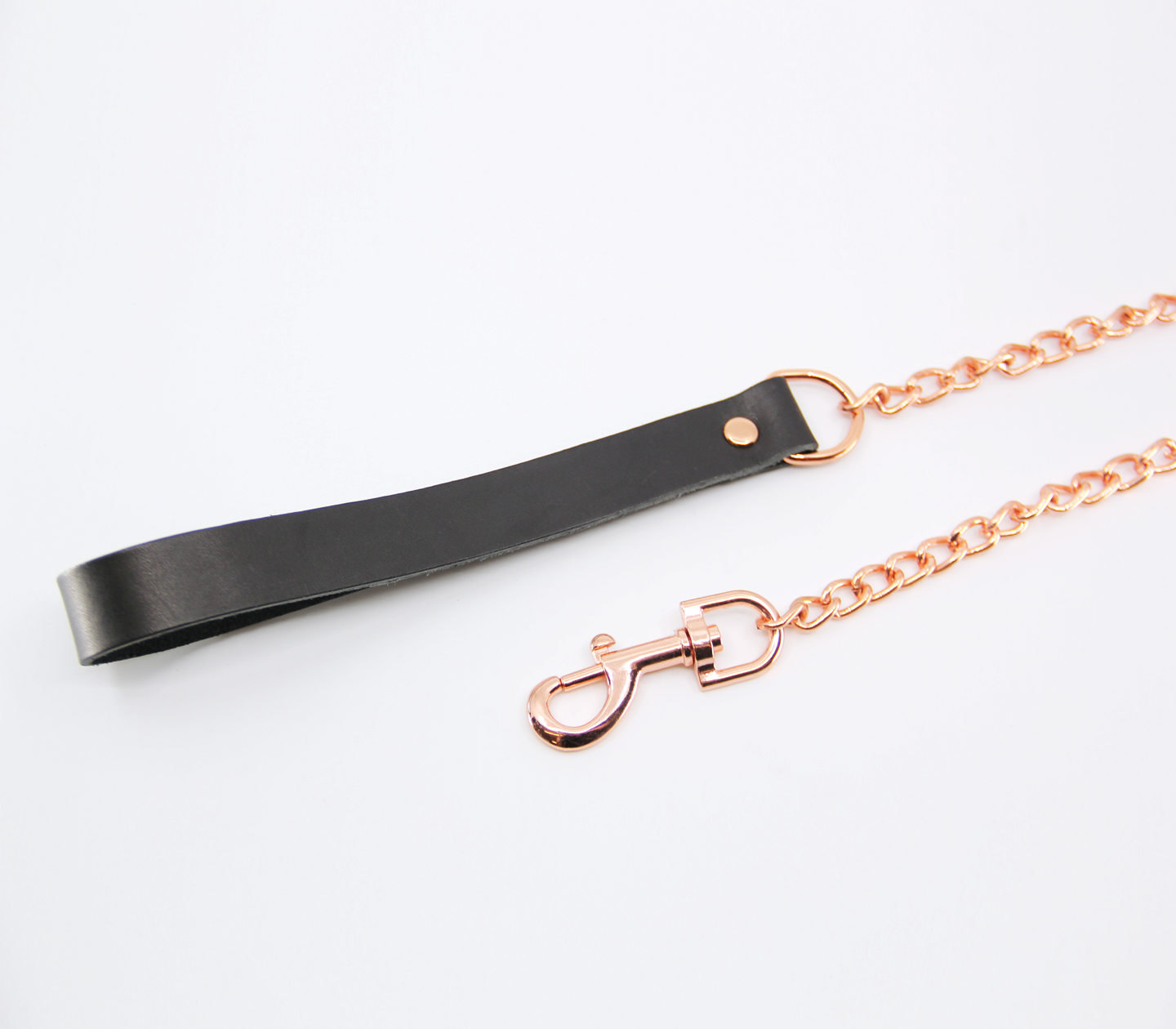 Lea048 Leather & Chain Lead  - Club X