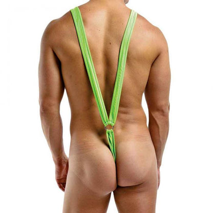 Male Power Sling Front Rings - Green  - Club X