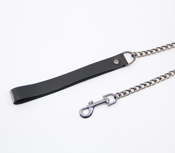 Lea048 Leather & Chain Lead  - Club X