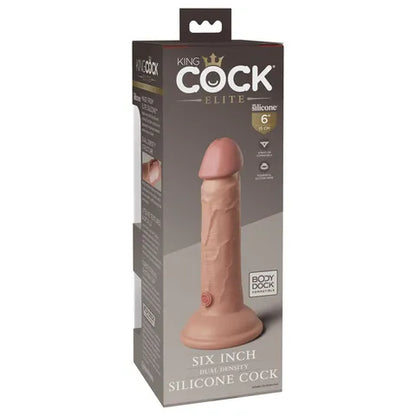 King Cock Elite 6'' Dual Density Cock - Flesh 15.2 cm Dong  - Club X