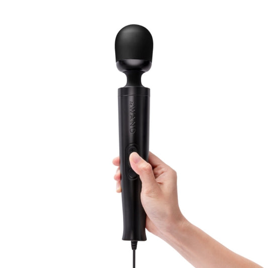 Le Wand Die Cast Plug-In Vibrating Massager Black - Club X