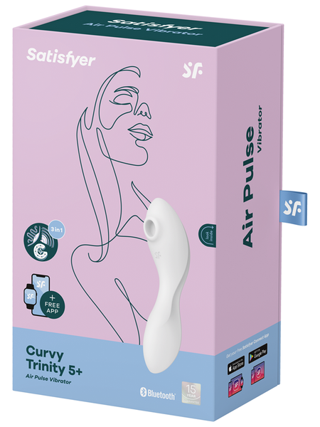 Satisfyer Curvy Trinity 5 App Control Vibrator Stimulator  - Club X