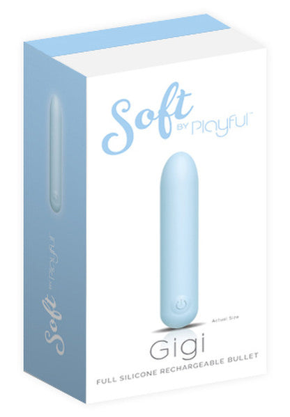 Soft By Playful Gigi - Full Silicone Rechargeable Bullet Blue - Club X