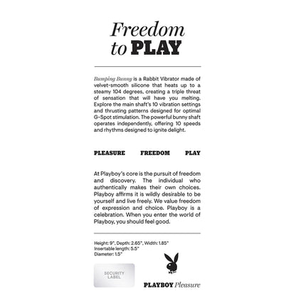 Playboy Pleasure Bumping Bunny Rabbit Vibrator  - Club X