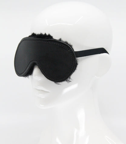 Bli004 Sheepskin Lined Blindfold  - Club X