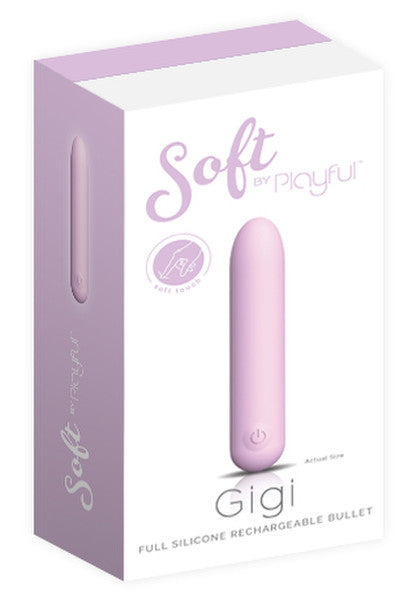 Soft By Playful Gigi - Full Silicone Rechargeable Bullet Purple - Club X