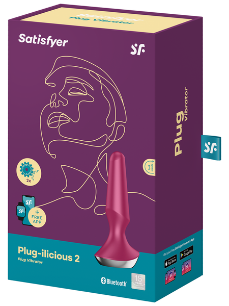 Satisfyer Plug-Ilicious 2 Berry Incl. Bluetooth & App  - Club X