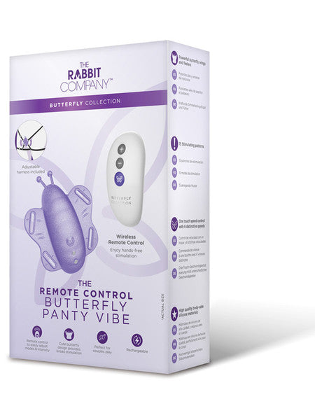 Remote Control Butterfly Panty Vibe Purple  - Club X