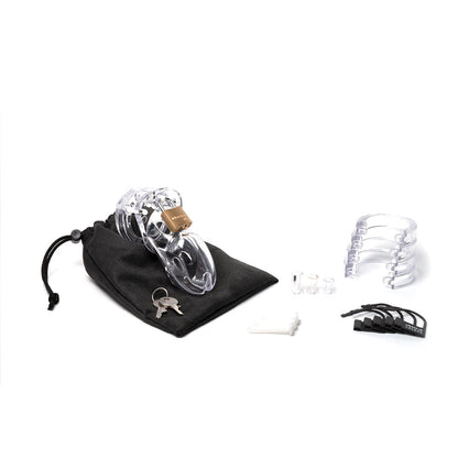 CB-3000 Chastity Cock Cage Kit - Clear - Clear 3 Inch Cock Cage Kit CB-X