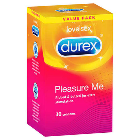 Durex Pleasure Me - Ribbed & Studded Condoms - 30 Pack Durex