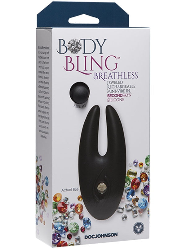 Body Bling Breathless Mini Vibe in Second Skin Silver Doc Johnson