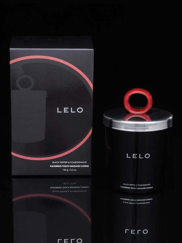 Lelo Massage Candle All Natural Soy Wax Luxurious Softening Long Lasting Oil - Black Pepper And Pomegranate  - Club X