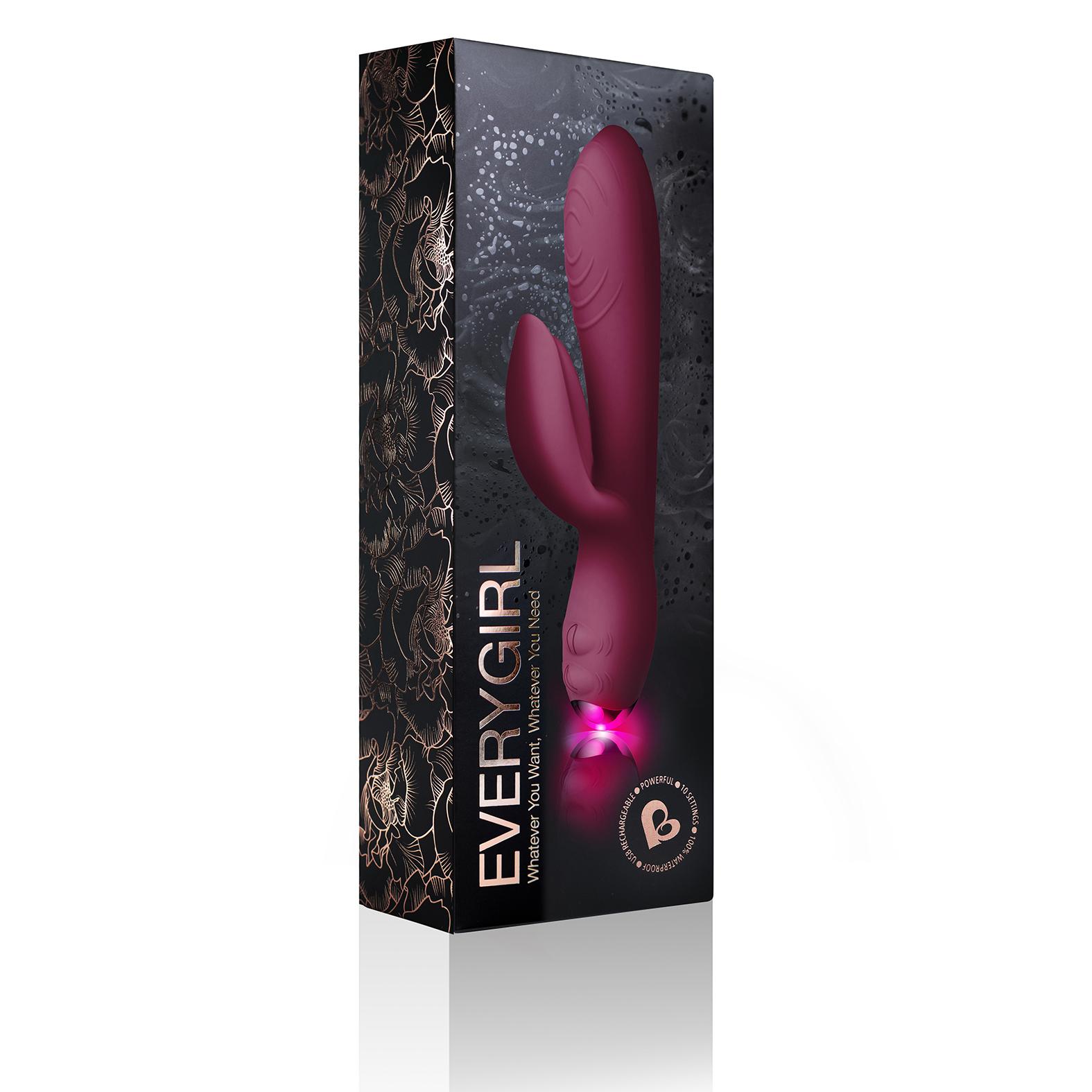 Every Girl Rechargeable Waterproof Burgundy Rocks Off