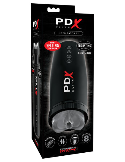 Pipedream Extreme Toyz Elite Motobator 2 - Black USB Rechargeable Powered Masturbator Pipedreams