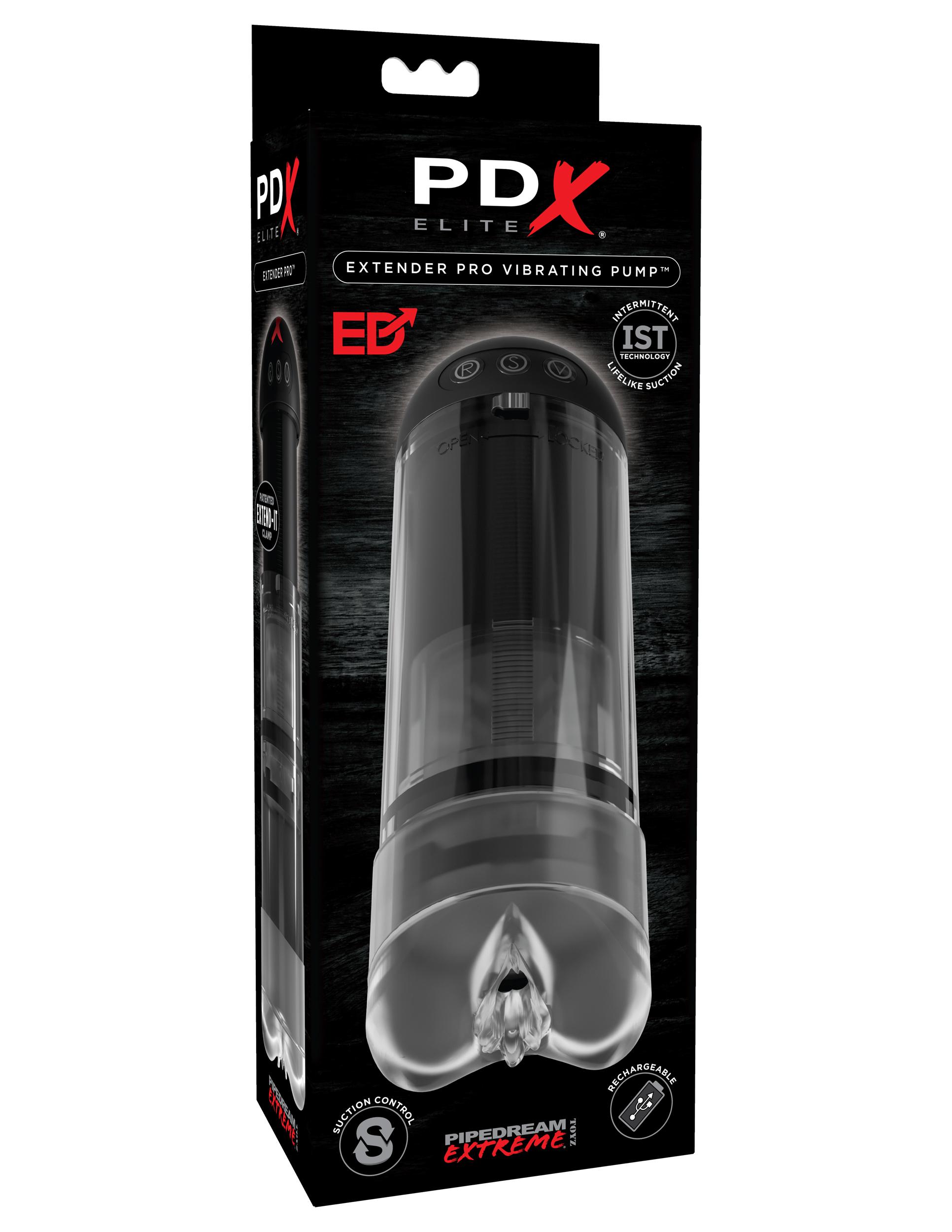 Pipedream Extreme Toyz Elite Extender Pro Vibrating Penis Pump Pipedreams