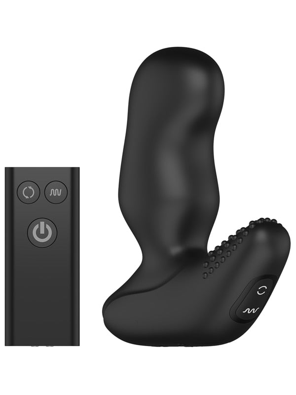 REVO EXTREME Waterproof Remote Control Rotating Prostate Massager Black