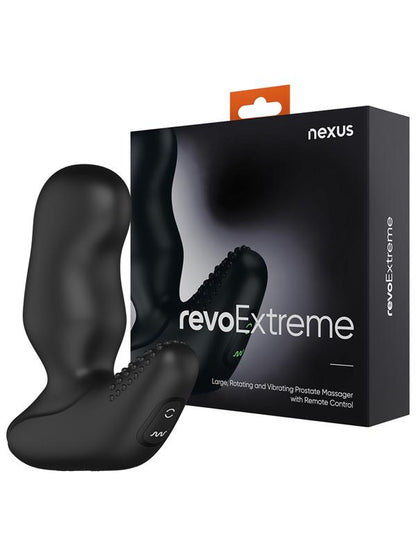 REVO EXTREME Waterproof Remote Control Rotating Prostate Massager Black