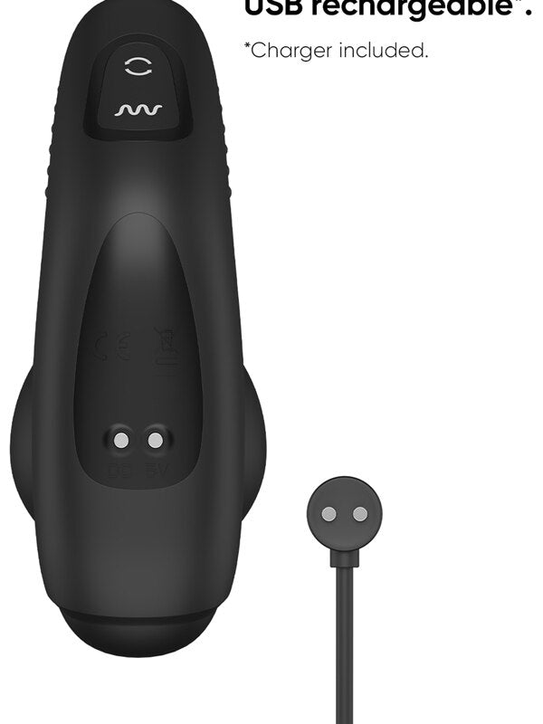 REVO EXTREME Waterproof Remote Control Rotating Prostate Massager Black