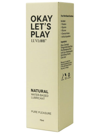 Luvloob Okay Lets Play Water-Based 75 ml Lubricant Luvloob