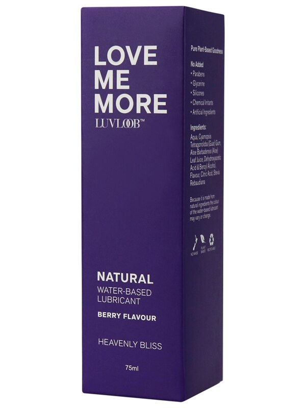 Luvloob Love Me More Water-Based 75ml Lubricant Berry Luvloob