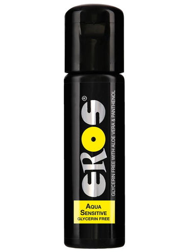 Eros Aqua Sensitive Glycerin Free 100ml Lubricant With Aloe Vera And Panthenol Eros