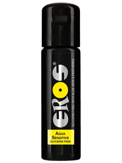 Eros Aqua Sensitive Glycerin Free 100ml Lubricant With Aloe Vera And Panthenol Eros