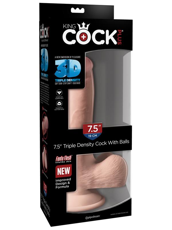 King Cock Plus 7.5'' Triple Density Cock with Balls Pipedreams