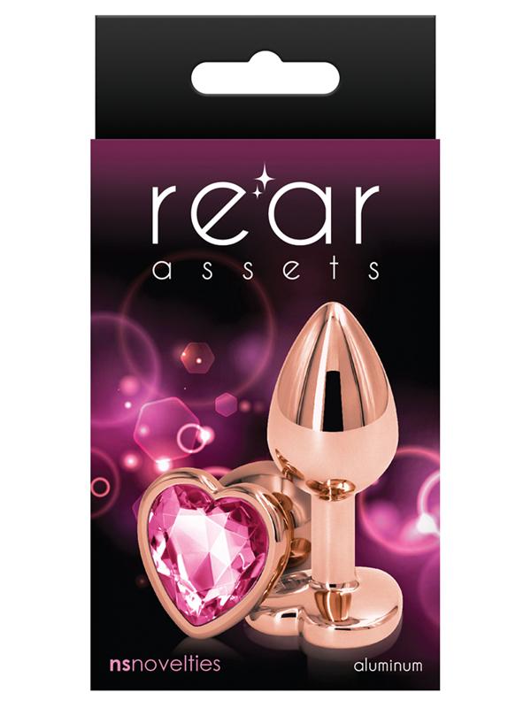 Rear Assets Rose Gold Heart Small Pink Gem NS Novelties
