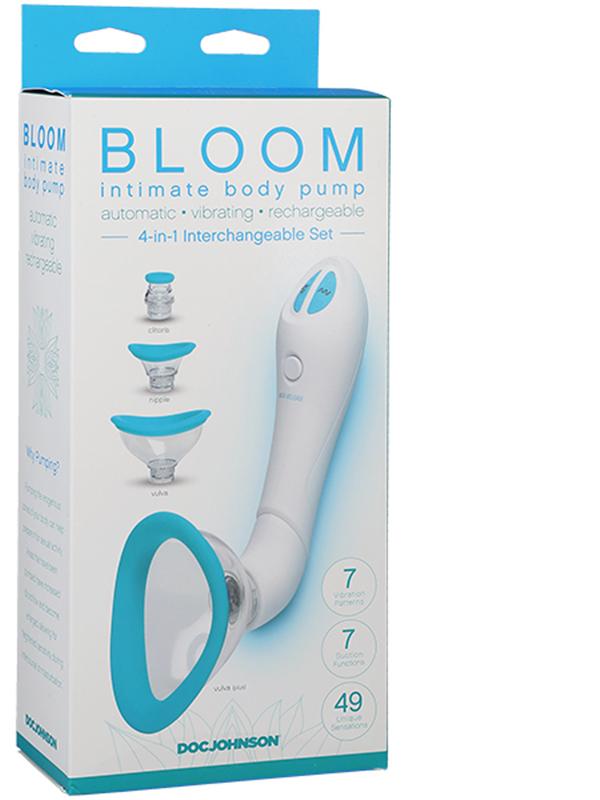 Intimate Body Pump - Automatic - Vibrating - Rechargeable (Sky Blue/White) Doc Johnson