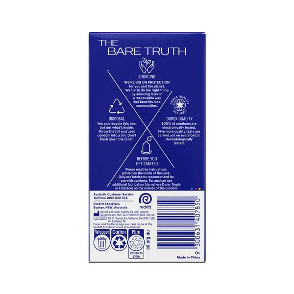 Durex Originals Regular Fit Condoms - Regular Fit Latex Condoms - 10 Pack + 2 Free Durex