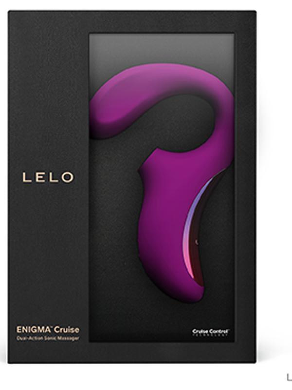 Lelo Enigma Cruise Dual Stimulator Powerful Intense Vibrations Sonic Massager - Deep Rose Lelo