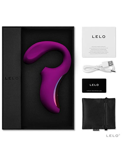 Lelo Enigma Cruise Dual Stimulator Powerful Intense Vibrations Sonic Massager - Deep Rose Lelo