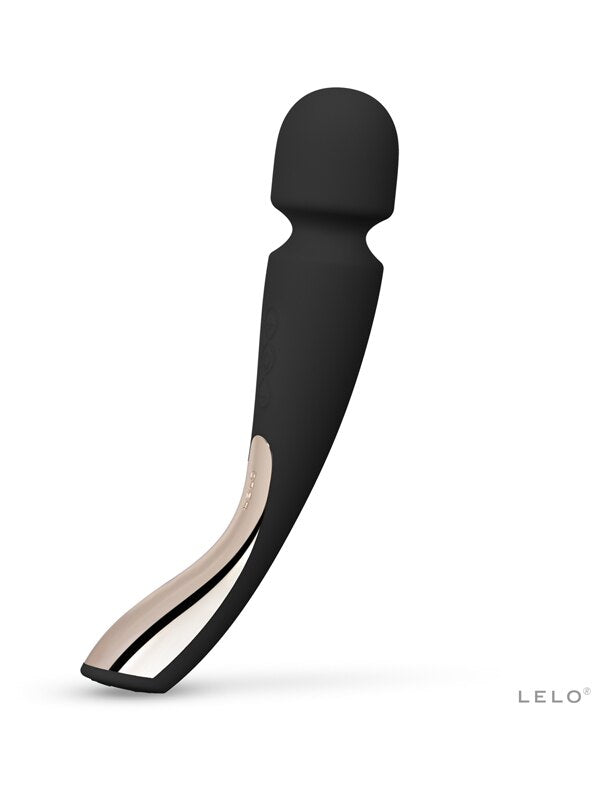 Lelo Smart Wand 2 Medium Luxurious Full Body Powerful Wand Massager Vibrator - Black Lelo