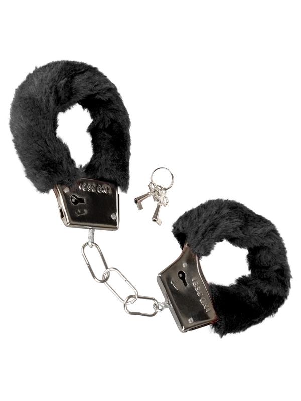 Playful Furry Cuffs Black Calexotics