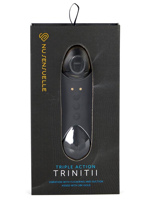 Nu Sensuelle Trinitii Clitoral Sucking Toy Tongue Vibrator -18K Gold Edition  - Club X