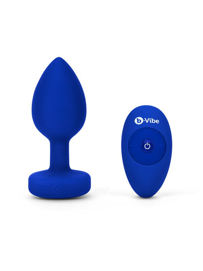 b-Vibe Vibrating Jewel Plug L/Xl Navy
