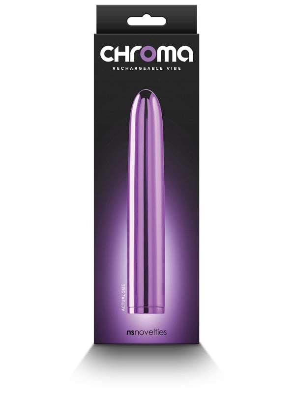 Chroma - Purple - Metallic Purple 17 cm USB Rechargeable Vibrator NS Novelties